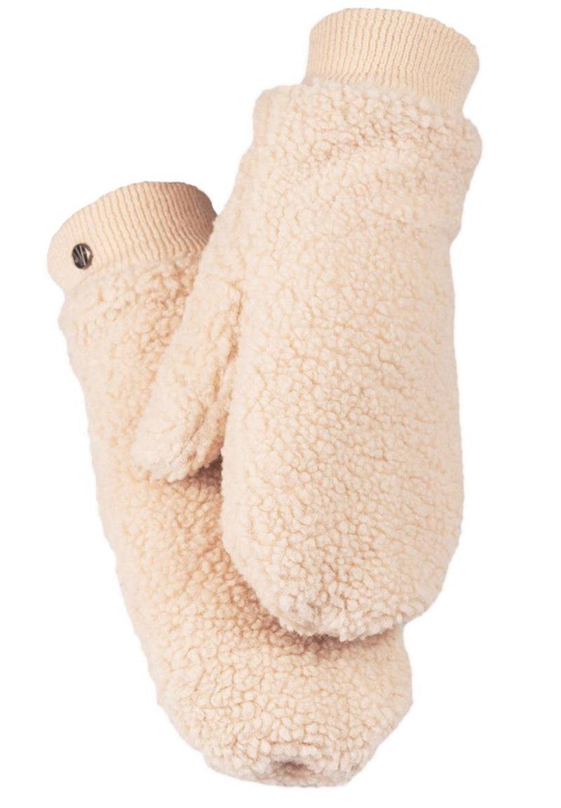 Loevenich Lammfell Imitation Kappe + Handschuh - Beige Hotsell