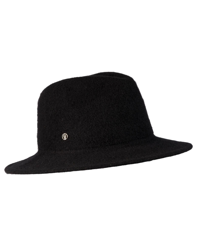 Loevenich Damen Woll-Fedora - Schwarz Fabrikpreis