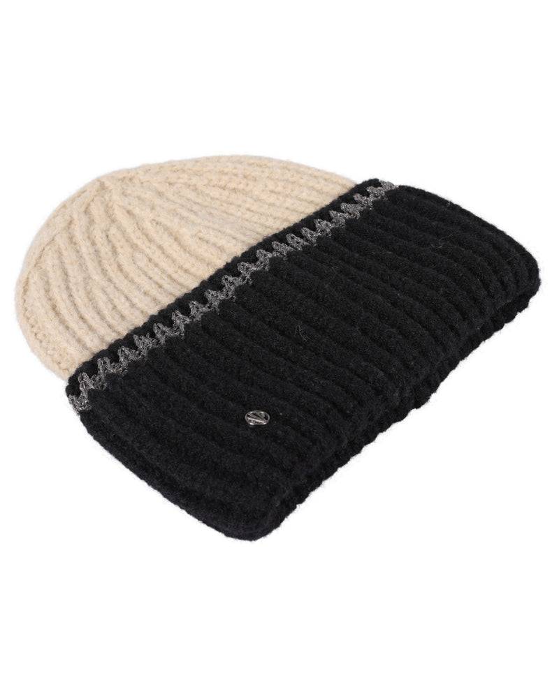 Loevenich Aufschlagmütze 2'farbig - Beige-Schwarz Begrenztes Angebot