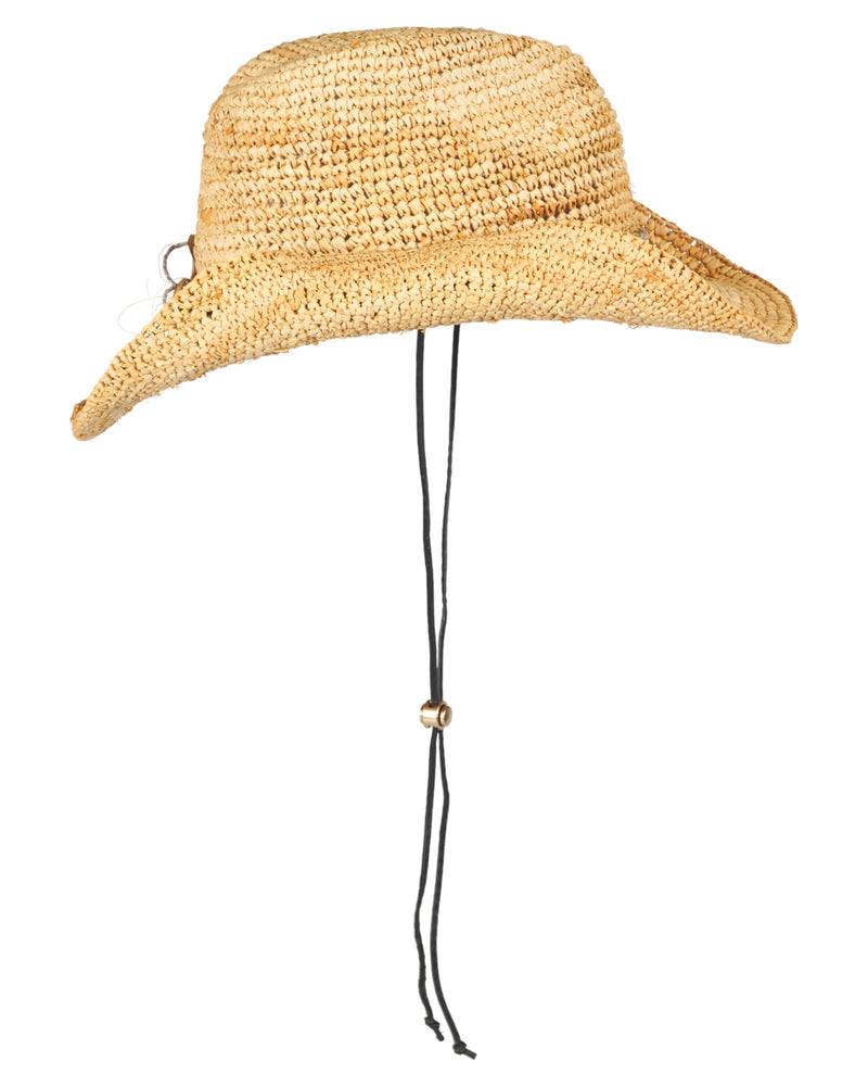 Loevenich Loevenich Cowboyhut - Leichter Naturfarbener Raffia-Strohhut mit formbarem Rand Riesige Ersparnisse