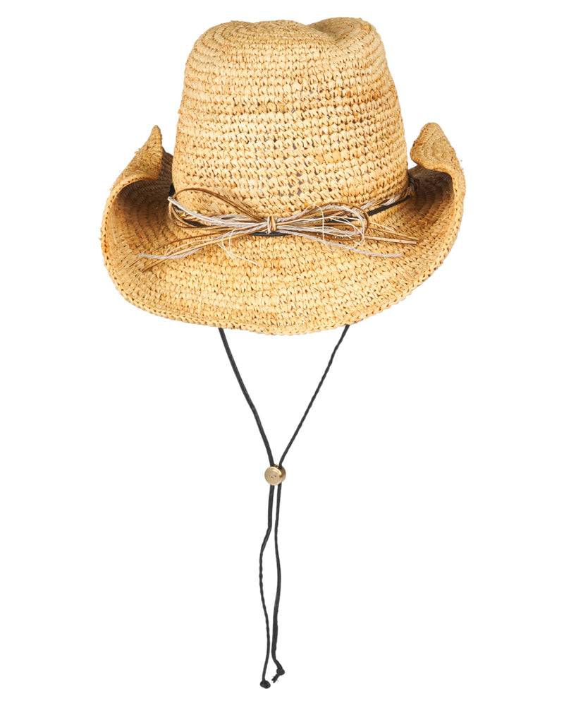 Loevenich Loevenich Cowboyhut - Leichter Naturfarbener Raffia-Strohhut mit formbarem Rand Riesige Ersparnisse
