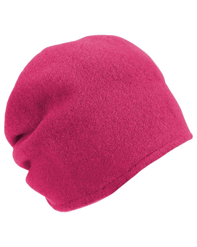 Loevenich Woll-Beanie, hinten gerafft in uni Pink VIP-Rabatte