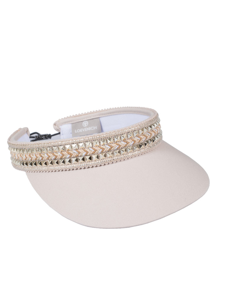 Loevenich Visor mit Nieten-Garnitur - Sand Günstiger Verkauf
