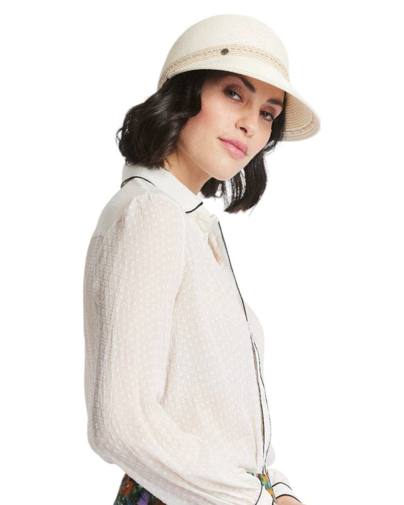 Loevenich Baseball Cap aus softer melange Papierborte-Creme-Natur Kostenloser Versand