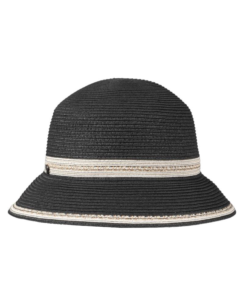Loevenich kleiner Bucket Hut-schwarz-creme Sonderangebot