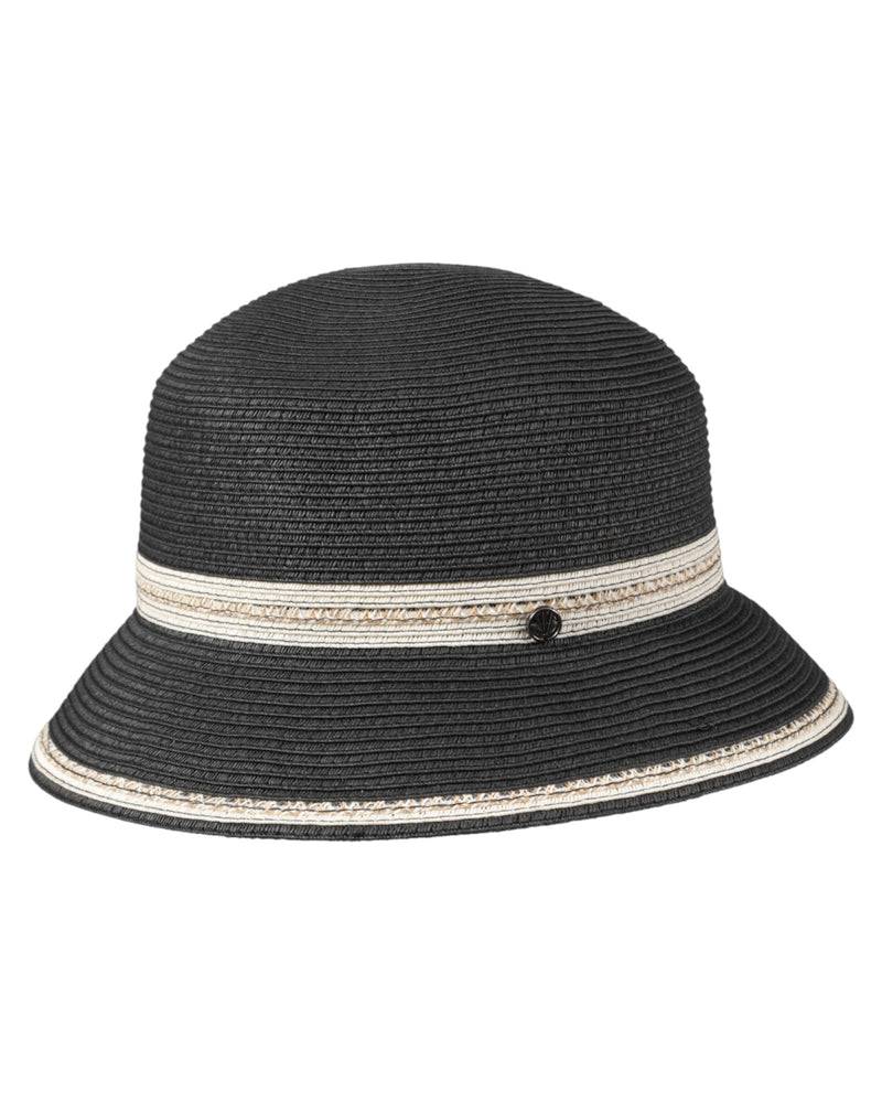 Loevenich kleiner Bucket Hut-schwarz-creme Sonderangebot