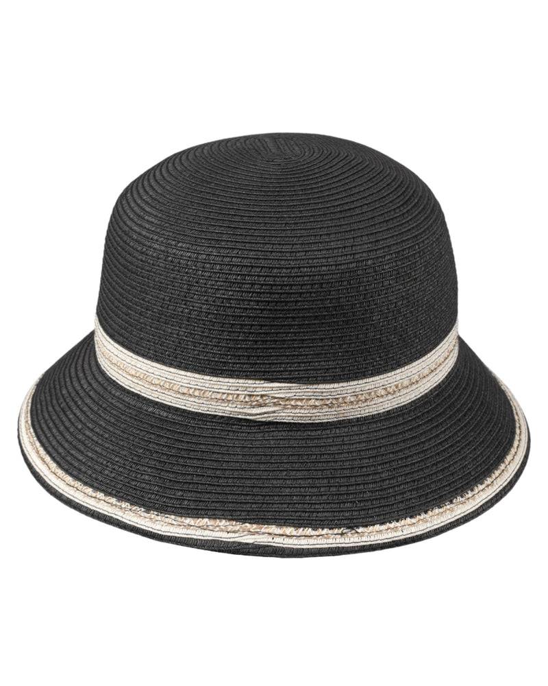 Loevenich kleiner Bucket Hut-schwarz-creme Sonderangebot
