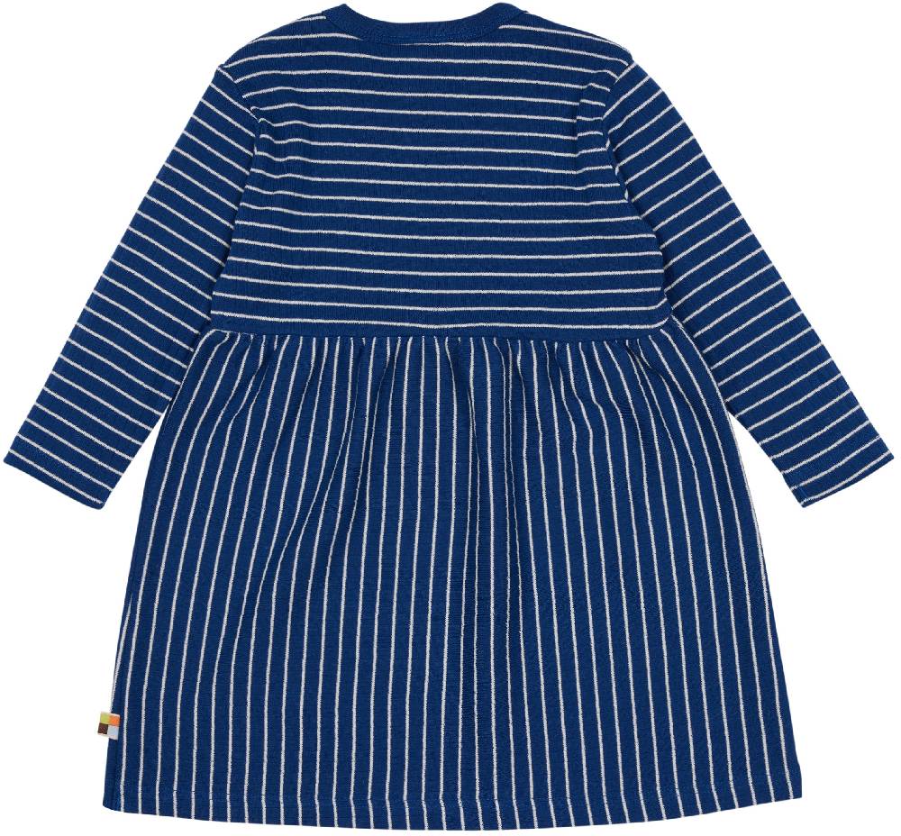 Loud Proud Kleid langarm gestreift mit Rippe Black Friday Preise