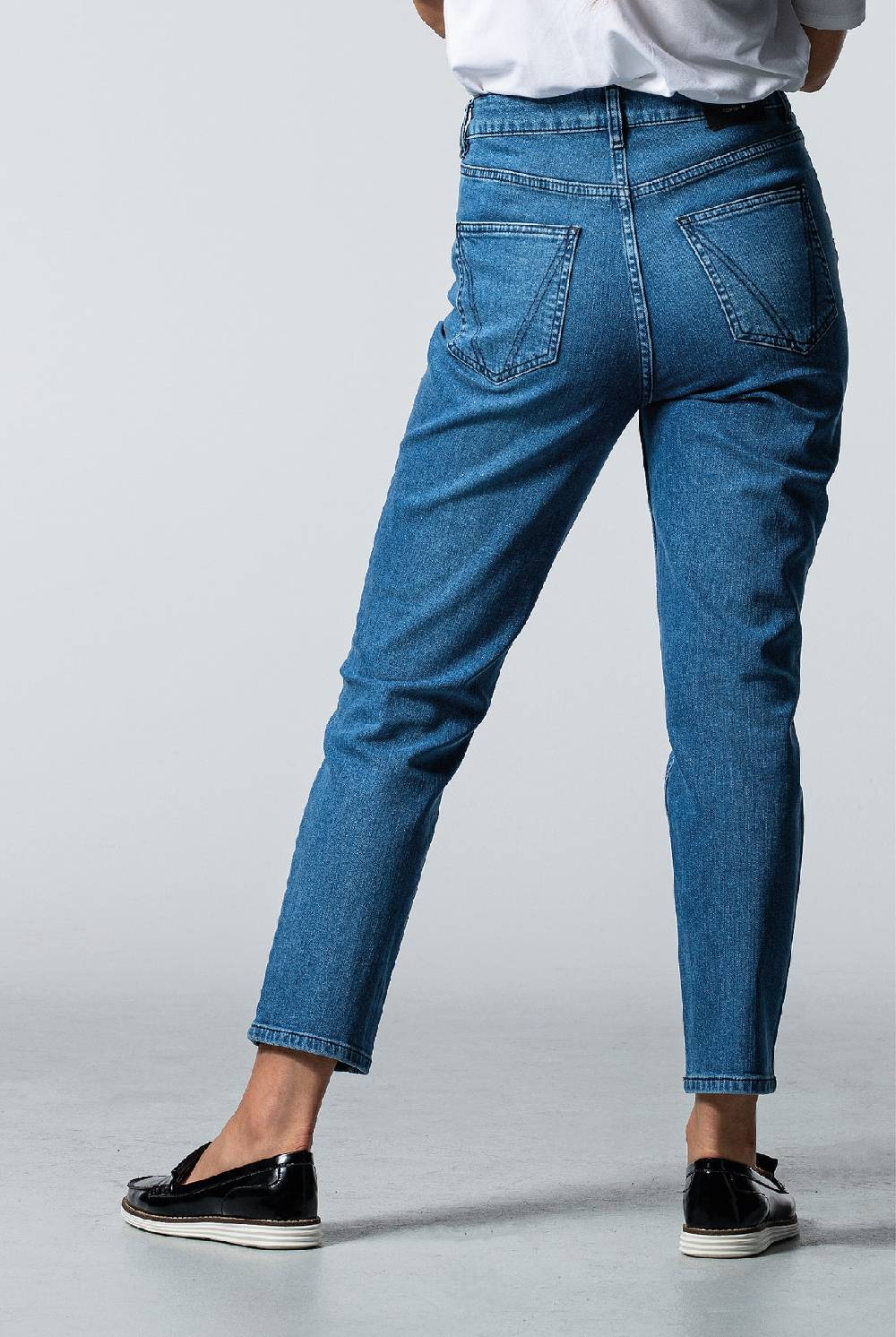 Lovjoi Mom Jeans CARPINE Blue Denim Online Outlet