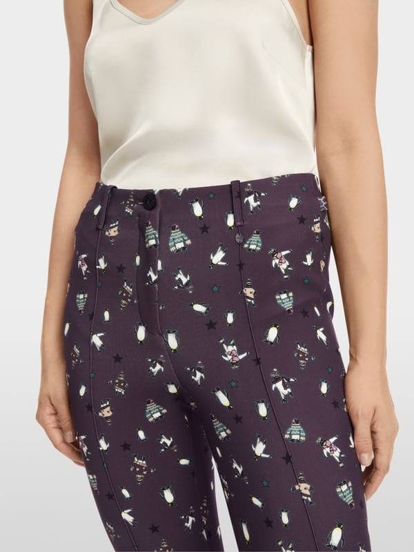 Marc Cain Hose mit Pinguin-Print - Modell SYDNEY Super Rabatt