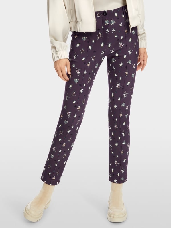 Marc Cain Hose mit Pinguin-Print - Modell SYDNEY Super Rabatt