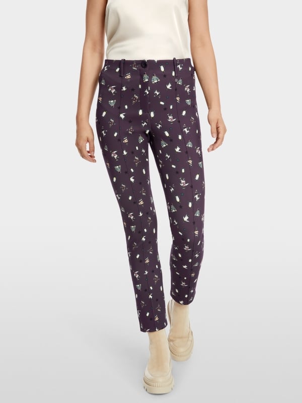 Marc Cain Hose mit Pinguin-Print - Modell SYDNEY Super Rabatt