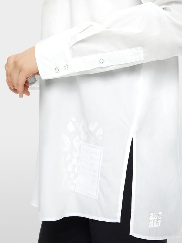 Marc Cain Bedruckte Hemdbluse "Rethink Together" Fabrikladen