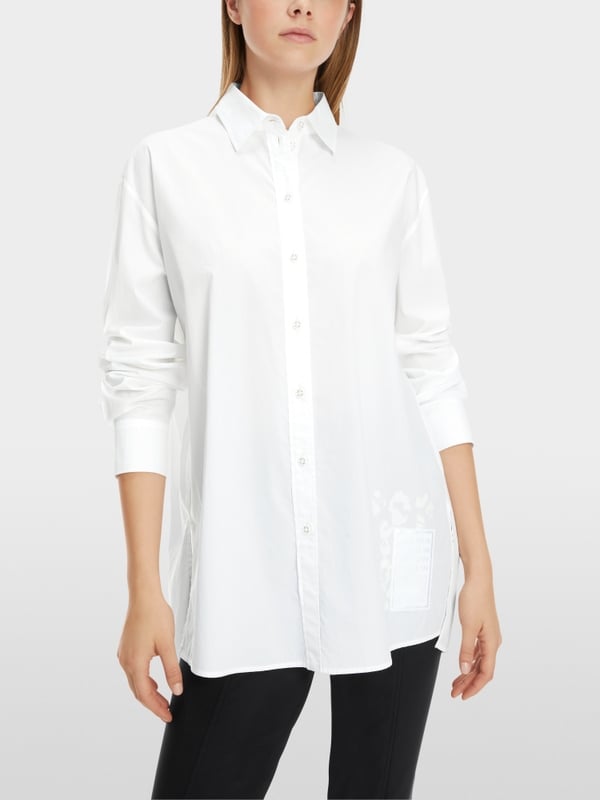 Marc Cain Bedruckte Hemdbluse "Rethink Together" Fabrikladen