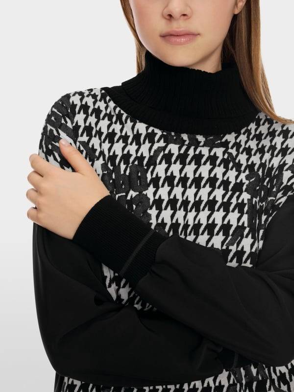 Marc Cain Chickcheck-Sweater Knitted in Germany Black Friday Preise