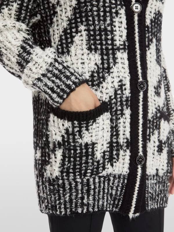 Marc Cain Chickcheck-Cardigan Knitted in Germany Hotsell