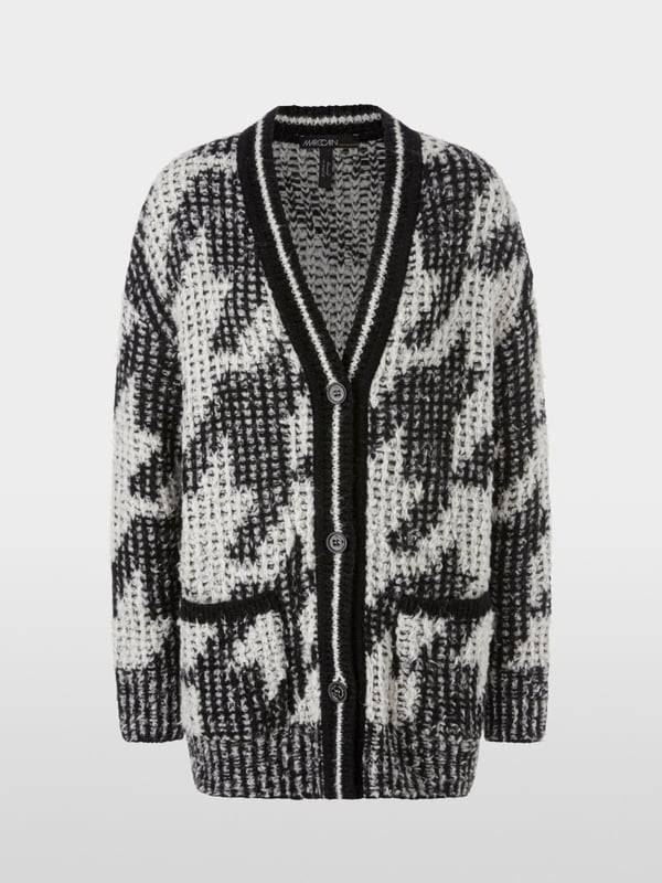 Marc Cain Chickcheck-Cardigan Knitted in Germany Hotsell