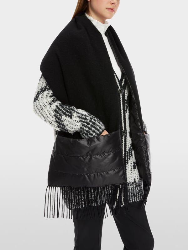 Marc Cain Padded Woll-Cape zum Wenden Preisnachlass