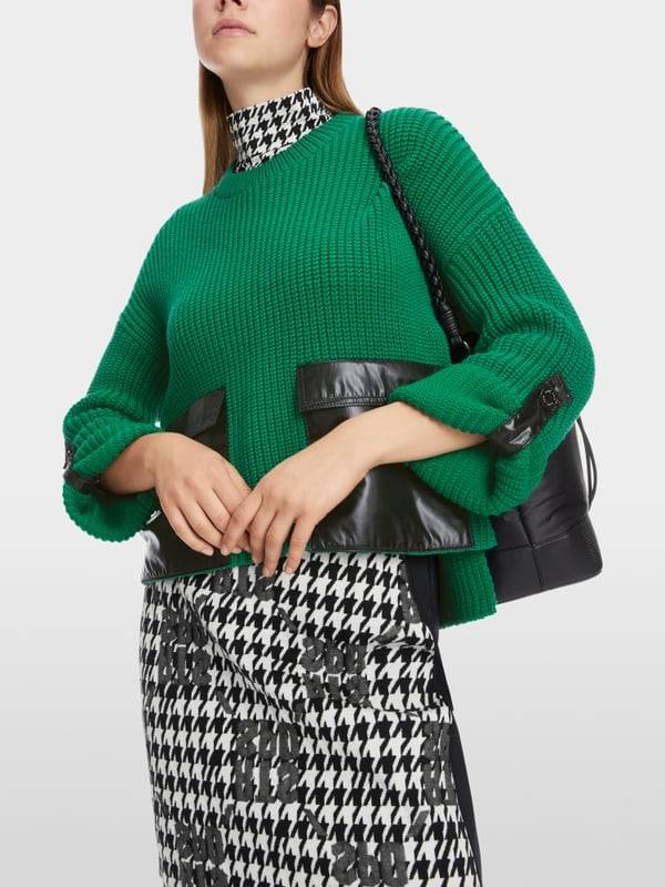Marc Cain Shiny Patches Sweater Knitted in Germany Saisonale Angebote