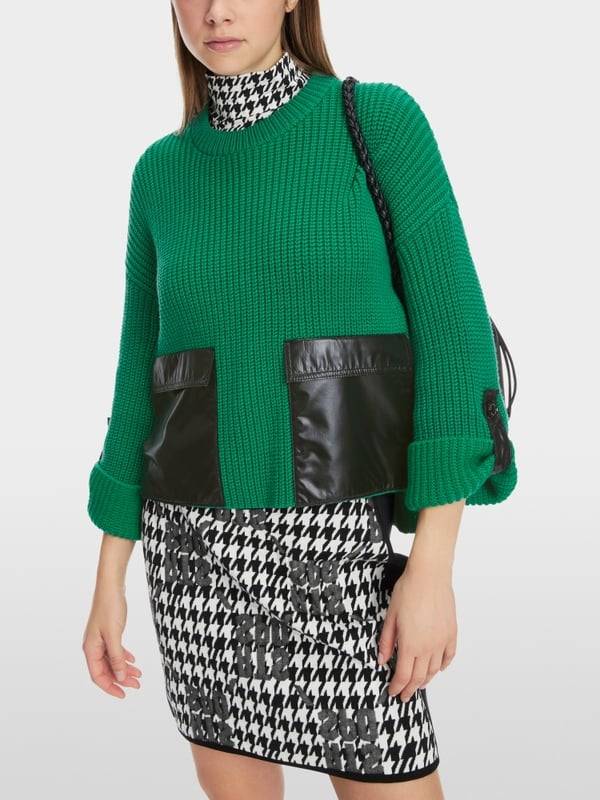 Marc Cain Shiny Patches Sweater Knitted in Germany Saisonale Angebote