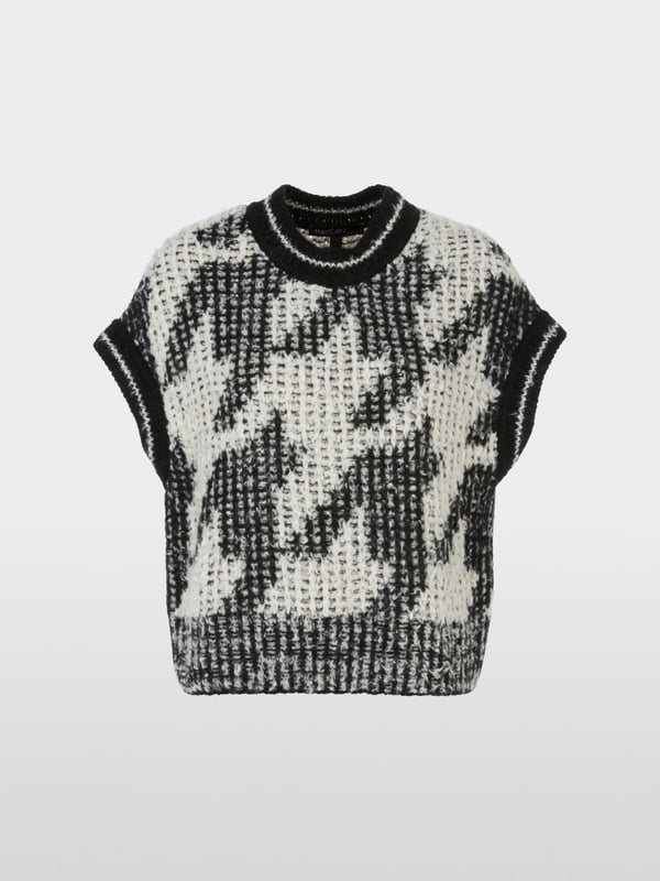 Marc Cain Chickcheck-Pullunder Knitted in Germany Super Sparpreis