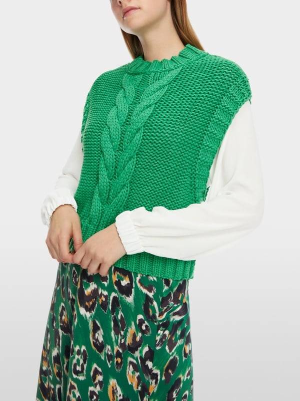 Marc Cain Knitted in Germany Pullunder mit Zopf Begrenzte Freigabe