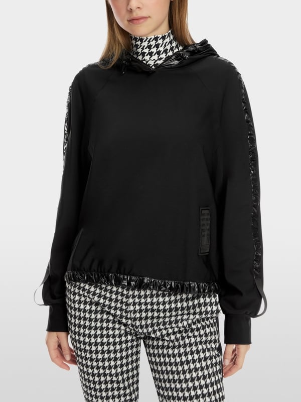 Marc Cain Kapuzen-Sweatshirt mit Vario-Ärmeln Letzte 3 Tage
