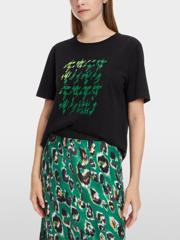 Marc Cain T-Shirt mit platziertem Chickcheck Letzte 2 Tage