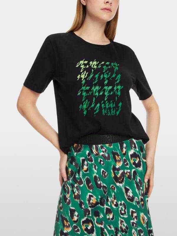 Marc Cain T-Shirt mit platziertem Chickcheck Letzte 2 Tage