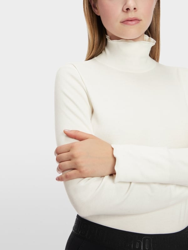 Marc Cain T-Shirt mit offenkantigem Mock-Neck Bis zu 65% Rabatt