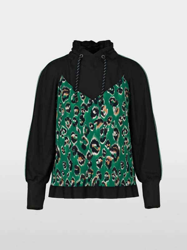 Marc Cain Bluse mit Greo-Print 50% Rabatt mit kostenlosem Versand