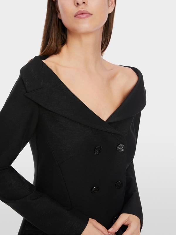 Marc Cain Dezent schimmernder Off-Shoulder-Blazer Kostenloser Versand