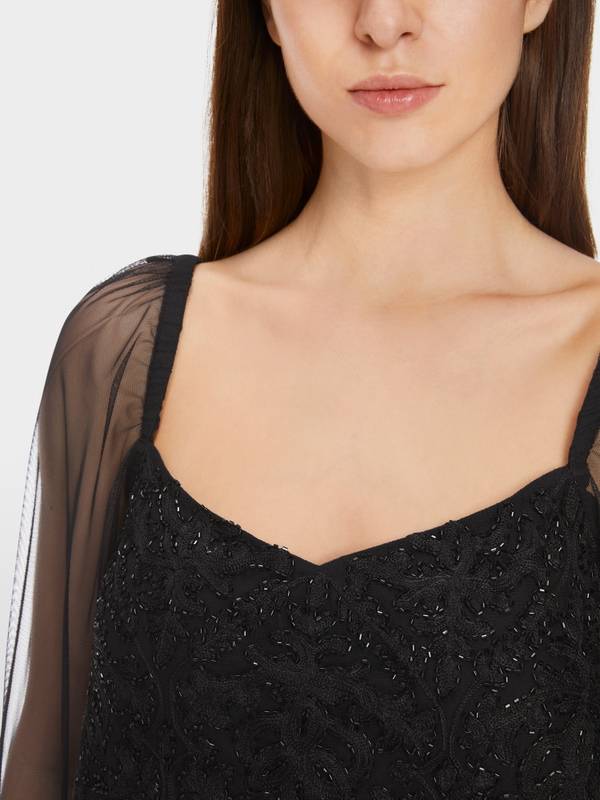 Marc Cain Spitzen-Bluse mit Perlen-Stickerei Muttertagsangebot