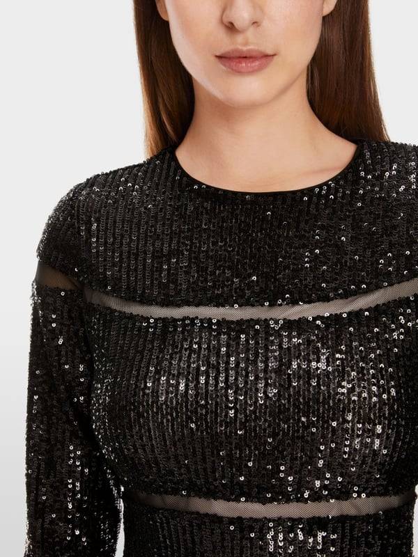 Marc Cain Langes Pailletten-Kleid Valentinstagsangebot