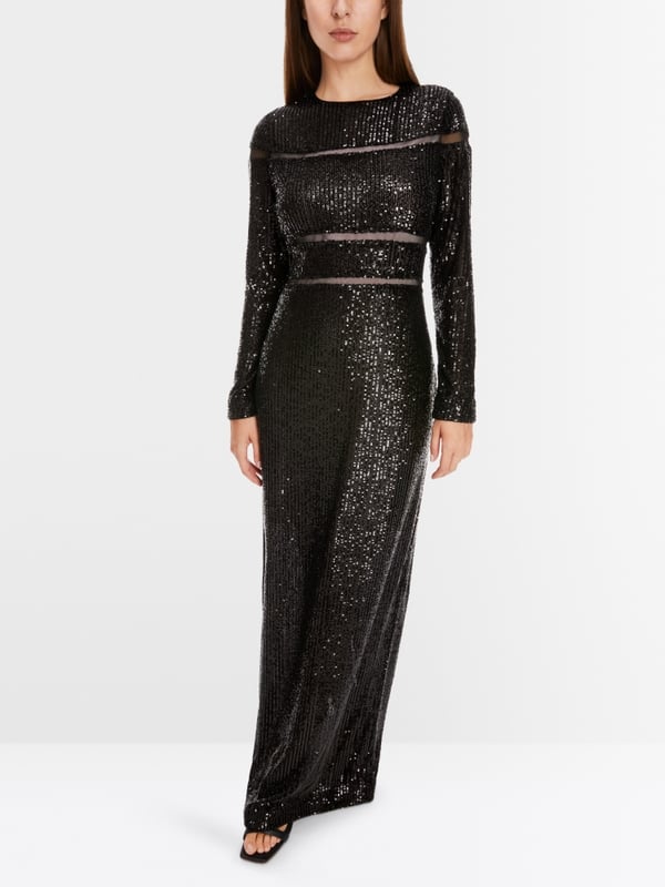 Marc Cain Langes Pailletten-Kleid Valentinstagsangebot