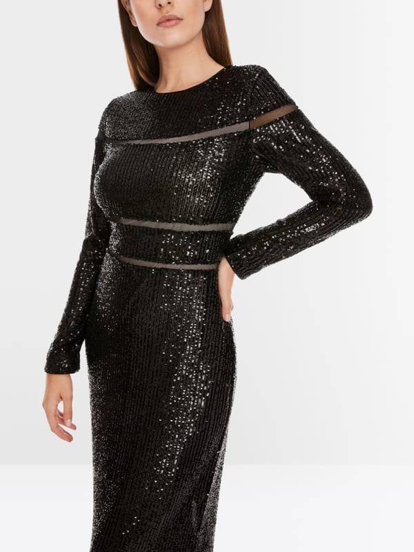 Marc Cain Langes Pailletten-Kleid Valentinstagsangebot