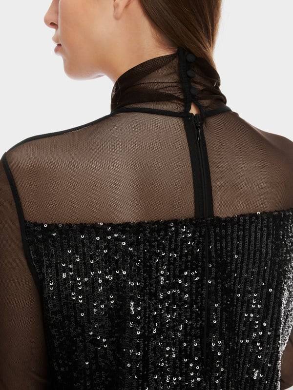 Marc Cain Schlupf-Bluse mit Pailletten Heißer Verkauf