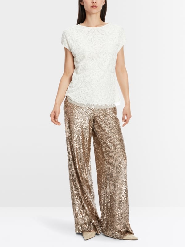 Marc Cain Voile-Bluse mit Stickerei Kauf eins, bekomm eins gratis