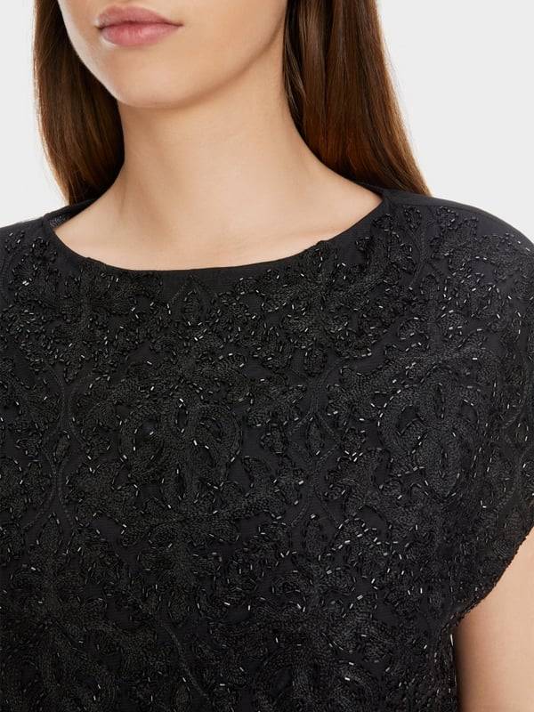 Marc Cain Voile-Bluse mit Stickerei Tägliche Deals