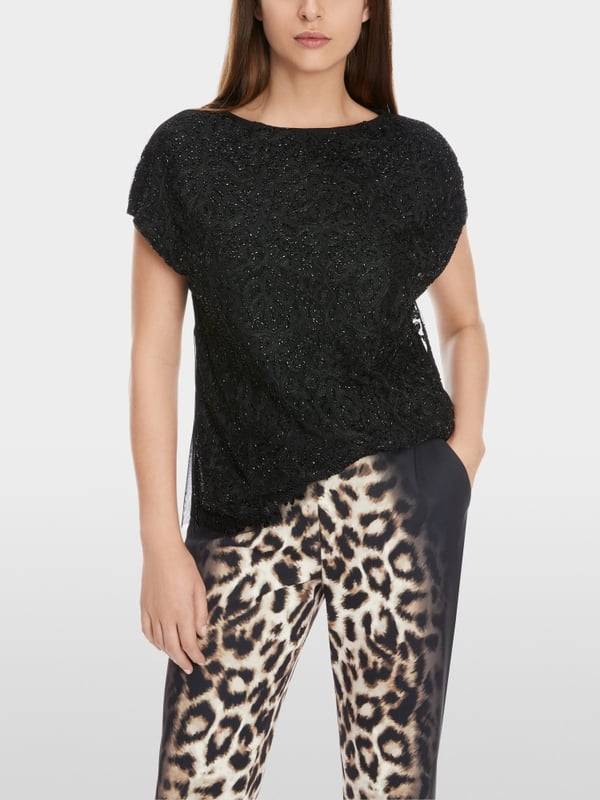 Marc Cain Voile-Bluse mit Stickerei Tägliche Deals