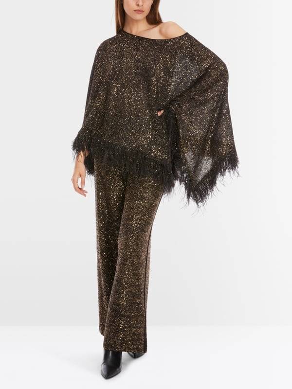 Marc Cain Poncho mit Straußenfedern Letzter Tag