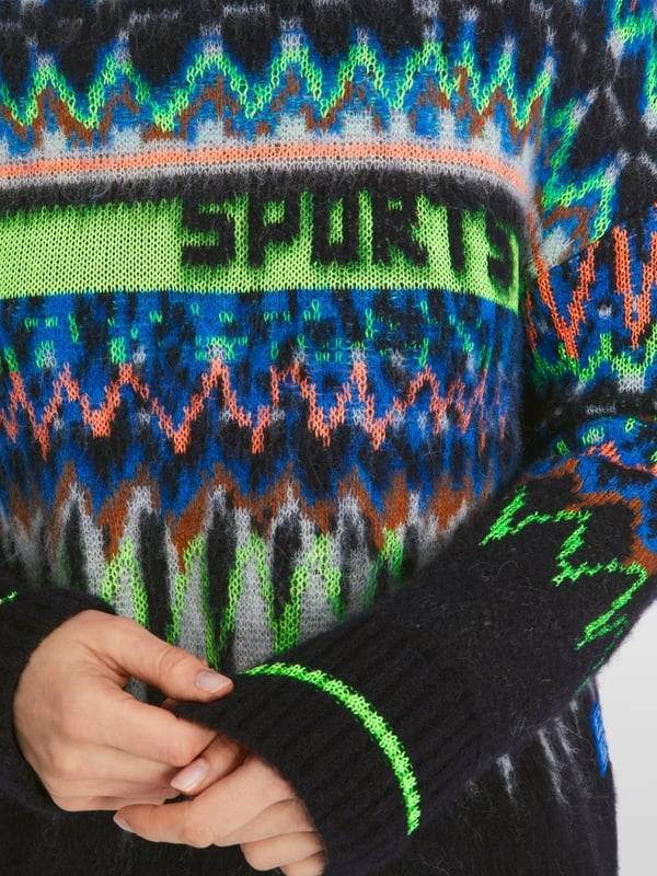Marc Cain Jacquard-Sweater Knitted in Germany Bis zu 60% Rabatt
