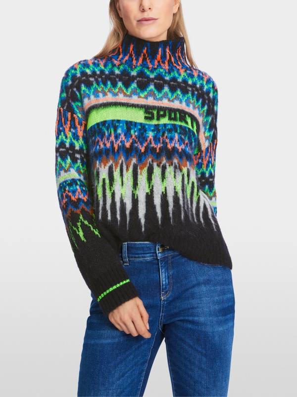 Marc Cain Jacquard-Sweater Knitted in Germany Bis zu 60% Rabatt