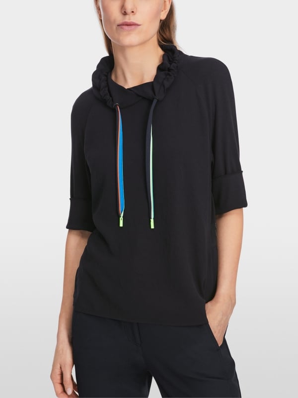 Marc Cain Raglanbluse mit Rüschendetail Nur für heute