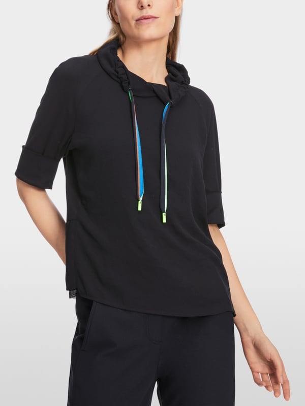 Marc Cain Raglanbluse mit Rüschendetail Nur für heute