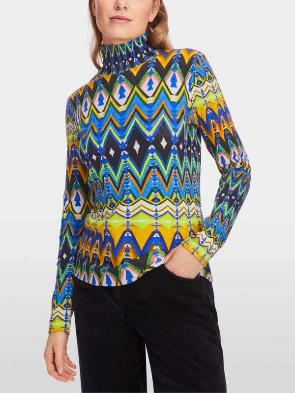 Marc Cain Longsleeve mit Allover-Dessin Speichern exportieren