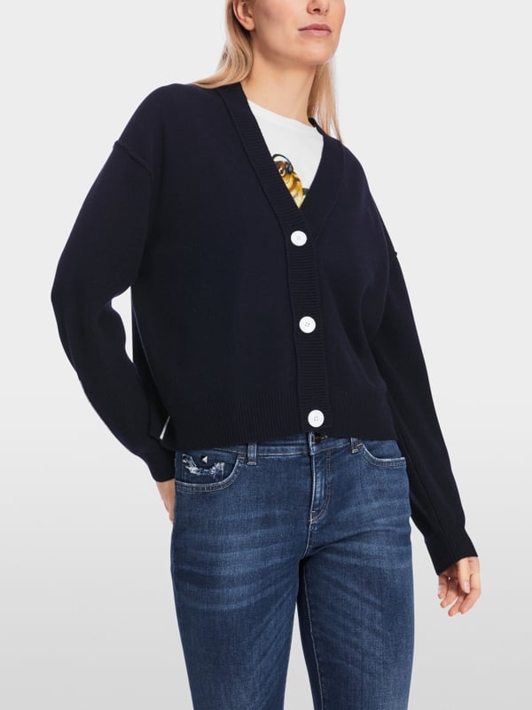 Marc Cain Oversized Cardigan "Rethink Together" Black Friday Preise
