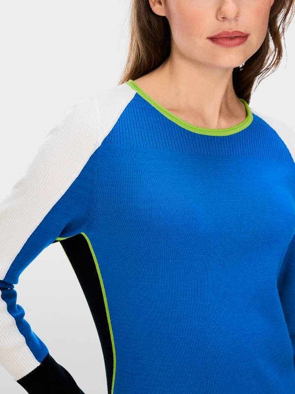 Marc Cain Mini-Strickkleid in Colorblocking 2025