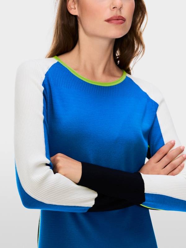 Marc Cain Mini-Strickkleid in Colorblocking 2025