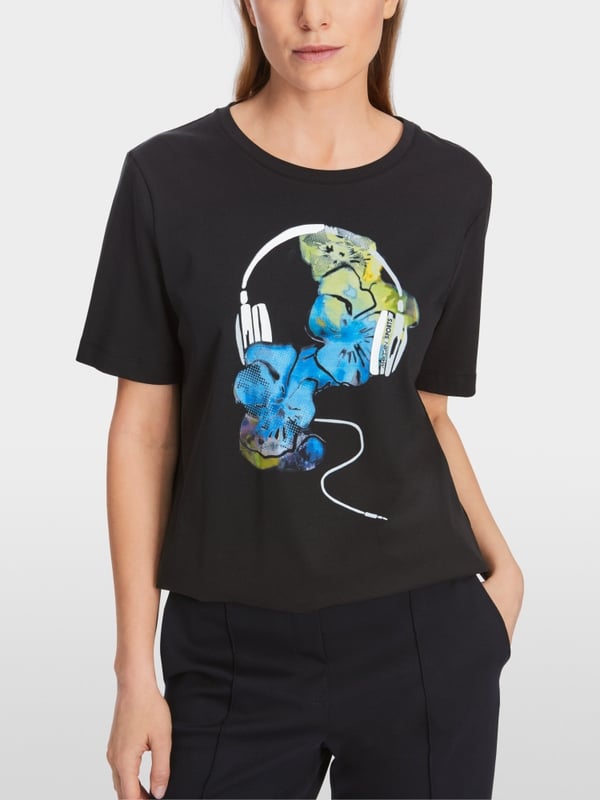 Marc Cain T-Shirt mit Print "Rethink Together" Black Friday